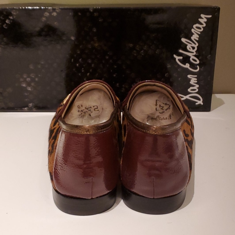 Sam Edelman NWT Loraine Calf Hair Cheetah Loafers - Picture 8 of 11